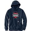 Carhartt Felpa da uomo FOC Graphic 105093 vestibilità ampia, Blu marino, XXL