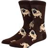 LYF STILE Calzini divertenti a forma di testa di cane, in misto cotone, idea regalo per uomo e donna, taglia 38-46, 1 paio