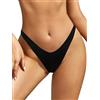 SHEKINI Donna Bikini Perizoma Brasiliano Nuoto Tronchi Sexy alla Moda Costumi da Bagno Chic Tanga da Donne A Forma di V Vita Alta Cheeky Fondo Bikini da Spiaggia