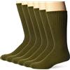 Jefferies Socks Military Uniform All Season Rib Top Crew Boot Socks 6 Pack Calzini per uniforme militare per tutte le stagioni, confezione da 6 paia Uomo (Pacco da 6)