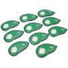 Jiawu Set di Coperture per Mazze da Golf, Modello Quadrifoglio in PU Impermeabile da 10 Pezzi, Set di Coperture per Ferri da Golf, di per Teste di Ferro da con Design Protettivo per la Maggior Parte