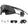 KAPVOE Occhiali da Sole Ciclismo Fotocromatici Uomo Donna Sportivi Trasparenti Bici Mountain Bike MTB KOVEX Serie-K242