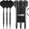 CyeeLife Set di freccette con punta morbida al 90% in tungsteno, completamente assemblate, con filettatura 2BA, punte in plastica e alette sagomate, custodia portatile, pesi multipli da 14 g a 22 g