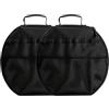 NAQAOI Borsa rotonda per il trasporto, borsa imbottita per pentole all'aperto per campeggio barbecue padella in ghisa, Nero , 43x42x9cm, Universale