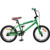 TEKGHUT Bicicletta BMX da 18 pollici, telaio in acciaio, verde