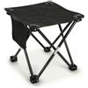 LOVIVER Sgabello Pieghevole Portatile Sedia Campeggio Seduta Trekking Sgabellino Viaggio in Acciaio Compatto con Borsa Materiale Acciaio al Carbonio Adatto a, 33x33x32 Cm, Nero