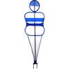 AsrMyjcx Allenamento Calcio Manichino da Campo Ostacolo Barriera Punizioni Passaggi Materiale Tubo Ferro Rete Flessibile Assorbimento Urto Stabilità con, White Blue