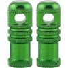 ZEPFJHE Lega di alluminio Biciclette Tire Valved Caps con francese, verde | Coperture antipolvere per steli d'aria con rimozione dei nuclei, installazione per bici da strada accessori per ciclismo