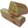 YOGA-NATION Blocco da yoga in legno con quarti di tondi - Set di 2 pezzi, blocco yoga, blocco Iyengar, accessori per yoga, Pune Iyengar Yoga