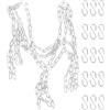 ARTIBETTER Rete da Basket a Catena, Rete per Canestro Basket Esterno, Acciaio e Ghisa, Argento, Heavy Duty, per Campi Scolastici e Outdoor