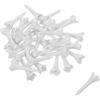 Housoutil 50 Pezzi Tee da Golf in Plastica, Chiodo da Golf a 4 Punte, Bianco, Struttura a Angoli, Minimizza Attrito e Rotazione Laterale, per Practice e Driving Range All'aperto
