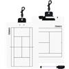 Generisch Portablocco da pallavolo per allenatori, double face, portatile | Lavagna tattica per pickleball, lavagna tattica multisport, tabellone punteggio, badminton, pickleball e