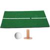 YUKOFE Tappetino da golf per interni 30x60 cm Mini White Line Golf Training Esercizio Colpire Pad per uso domestico in giardino PP Gomma Nero 11,8x23,6 pollici