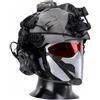 cuguoe Set casco grigio: maschera, comunicazioni, luce e supporto for fotocamera