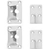 GLEAVI Supporto da Tavolo Rimovibile in Acciaio Inox, Asta di Supporto Staccabile, Argento, Interasse Fori 69,3mm, 34,6mm, 31,6mm, 25mm, per Scaffali e Tavoli, per Camper e Barche