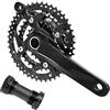 AYBDSJNWSF Guarnitura for mountain bike a tripla velocità 3x9S 3x10S, pedivella 104/64BCD 170mm con corona(3x9S CRANKSET-BB)