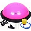 Baoblaze Ball Mezza Sfera Palla Attrezzo Stazione Fitness con Cupola Resistente E Struttura Antiscivolo Elastici Rimovibili per Potenziare Arti Superiori, Array, Rosa