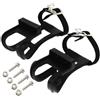 VICASKY Bicycle Toe Cage 1 Set, Footrest Clips in Plastica e Metallo Nero con Cinghie Regolabili, Accessori per Riding Bicycles