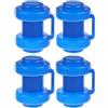 VANZACK 4 Pezzi Tappo Tubo Trampo in Plastica Pp Blu, Cappuccio a Tazza per Palo Rete e Palo Recinto Trampolino, Installazione Facile, per Uso Interno ed Esterno, Riutilizzabile