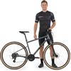 ATTABO Sano, ruote da 3,0 - 28, telaio da 18, bici da trekking da uomo, telaio in alluminio 6061, forcella SR Suntour SF20 NEX, Shimano a 24 marce, freni MT-200