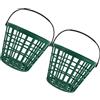 VINTORKY Cestino Raccogli Palline da Golf Capacità 50 Palline 2 Pezzi in Plastica Verde Organizer Portatile per Golf All'aperto Essenziale per Attività Sportive