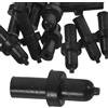HOMSFOU 10 Pezzi Ugello per Pompa ad Aria per Palloni, Adattatore Gonfiabile di Ricambio, Gomma Nera, per Palloni da Calcio e Sportivi, Riparazioni Fai da Te Sul Campo