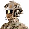 cuguoe Kit casco tattico Occhiali con doppia luce, cuffia e maschera