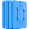 SxiGxiv Set di 4 mattonelle termiche piatte, a lunga durata, pratici blocchi refrigeranti per borsa termica, ultra sottili, riutilizzabili, per borse per il pranzo e contenitori termici