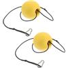 SEWOART Float Anchors for River, Boa Galleggiante per Corda in PVC Giallo, 2 Pezzi, con Strisce Riflettenti e Gancio in Metallo, per Barche da Svago e Kayak