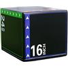 Generic Jump Cubo Allenamento Plyometrico Box Salto Box Step Piattaforma Fitness con Bordo Evidenziato E Superficie Sicura in Schiuma Rivestita con Marcature, Medio Circa 8,8 kg