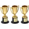 HONMEET Mini trofei in plastica Oro, 3 Pezzi, trofei Premio per competizioni Sportive e Feste, per e Studenti, Leggeri e Portatili Riutilizzabile