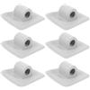 ULTECHNOVO 6 Pezzi Piastra Motore per Canoe, Staffa di Montaggio per Canoe, PVC Bianco, Forma Quadrata, Diametro Interno 2cm, per Kayak e Barche da Pesca, Installazione Facile