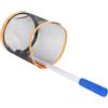 Hohopeti Raccoglitore Palline da Ping Pong, Rete Raccoglipalline Grande capacità, Telescopico, Metallo e Nylon, Arancia, per Allenamento Tennistavolo