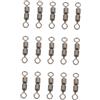 Yardwe 15 Pezzi Rotazione Scorrevole Doppio Rullo in Acciaio Inox Nero | Design a Doppio Rullo, per Acqua Non Salata e Fiume, Rotazione Regolare