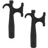 Abaodam Gancio Multifunzione in Nylon 2 Pezzi per Barca Nero | Attacco per Asta Foro Inferiore da 25, 4mm, Accessorio Nautico Versatile, per Ormeggio e Rimorchiatore