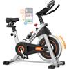 YOSUDA Cyclette da Casa con Resistenza Magnetica Regolabile 0-100%, Bicicletta per Allenamento Silenziosa con APP, Schermo LCD, Supporto Tablet, Capienza Massima 136 kg