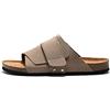 ETZRYSYB Sandali da uomo estivi da uomo pantofole mule zoccoli classici due fibbie in sughero scivoli suola in legno sandali calzature per uomo, cioccolato, 45 1/3 EU