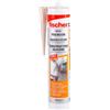 fischer DBSA - Silicone di alta qualità, inodore, resistente alle intemperie, per interni ed esterni, per molteplici utilizzi e materiali edili, 310 ml, grigio ardesia