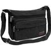 Aucuu Borsa a Tracolla, Borsa Tracolla Uomo, Messenger Crossbody Bag Grande Capacità, Tela Tracolla con Più Tasche per Lavoro, Scuola, Uso Itinerante e Quotidiano