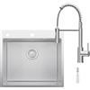 CECIPA 54x49 cm Lavello Cucina con Arco Rubinetto Cucina Molla
