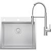 CECIPA 44x49 cm Lavello Acciaio Inox con Arco Rubinetto Cucina Molla