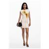 Desigual, Abito corto girasole lyocell, Lyocell, Bianco, L