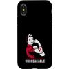 Multiple Myeloma Awareness Burgundy Ribb Custodia per iPhone X/XS Nastro da donna indistruttibile con guerriero multiplo mieloma
