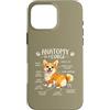 Corgi Chaos Club Custodia per iPhone 16 Pro Max Divertente anatomia di un corgi amante dei cani Doggo Pet Owner Humor