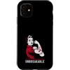 Multiple Myeloma Awareness Burgundy Ribb Custodia per iPhone 11 Nastro da donna indistruttibile con guerriero multiplo mieloma
