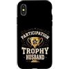 Nice Effort Designs Custodia per iPhone X/XS Participation Trophy Husband Funny Sarcastic Vintage Badge
