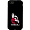 Multiple Myeloma Awareness Burgundy Ribb Custodia per iPhone SE (2020) / 7/8 Nastro da donna indistruttibile con guerriero multiplo mieloma