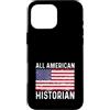 Historian Apparel for Men Women Work Bos Custodia per iPhone 16 Pro Max Storia Distressed 4 4 luglio All American Flag USA