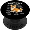 Corgi Chaos Club Divertente anatomia di un corgi amante dei cani Doggo Pet Owner Humor PopSockets PopGrip Adesivo