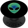 Alien Extraterrestrial Sci-Fi UFO Space Alien Head Illusione Ottica Universo Spazio Extraterrestre PopSockets PopGrip Adesivo